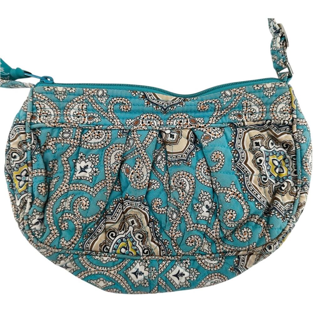 Vera Bradley Frannie Totally Turq Crossbody Purse Spring 2010 Floral Paisley